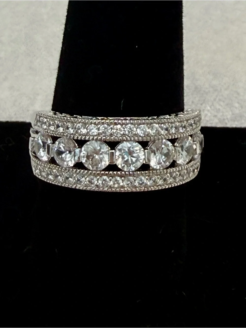 🌸JTV36 - Bella Luce White Cubic Zirconia Platinum over Sterling Silver Ring💎🛍️
